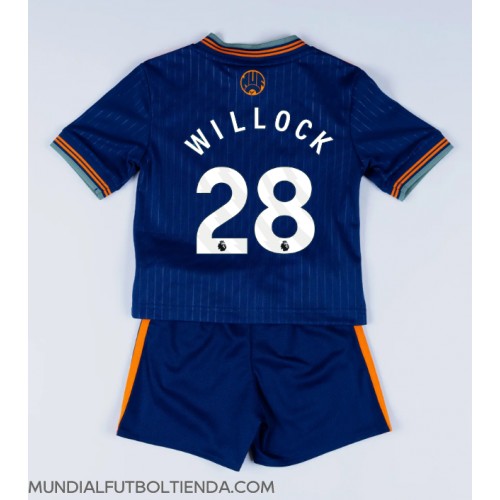 Camiseta Newcastle United Joe Willock #28 Tercera Equipación Replica 2025-26 para niños mangas cortas (+ Pantalones cortos)